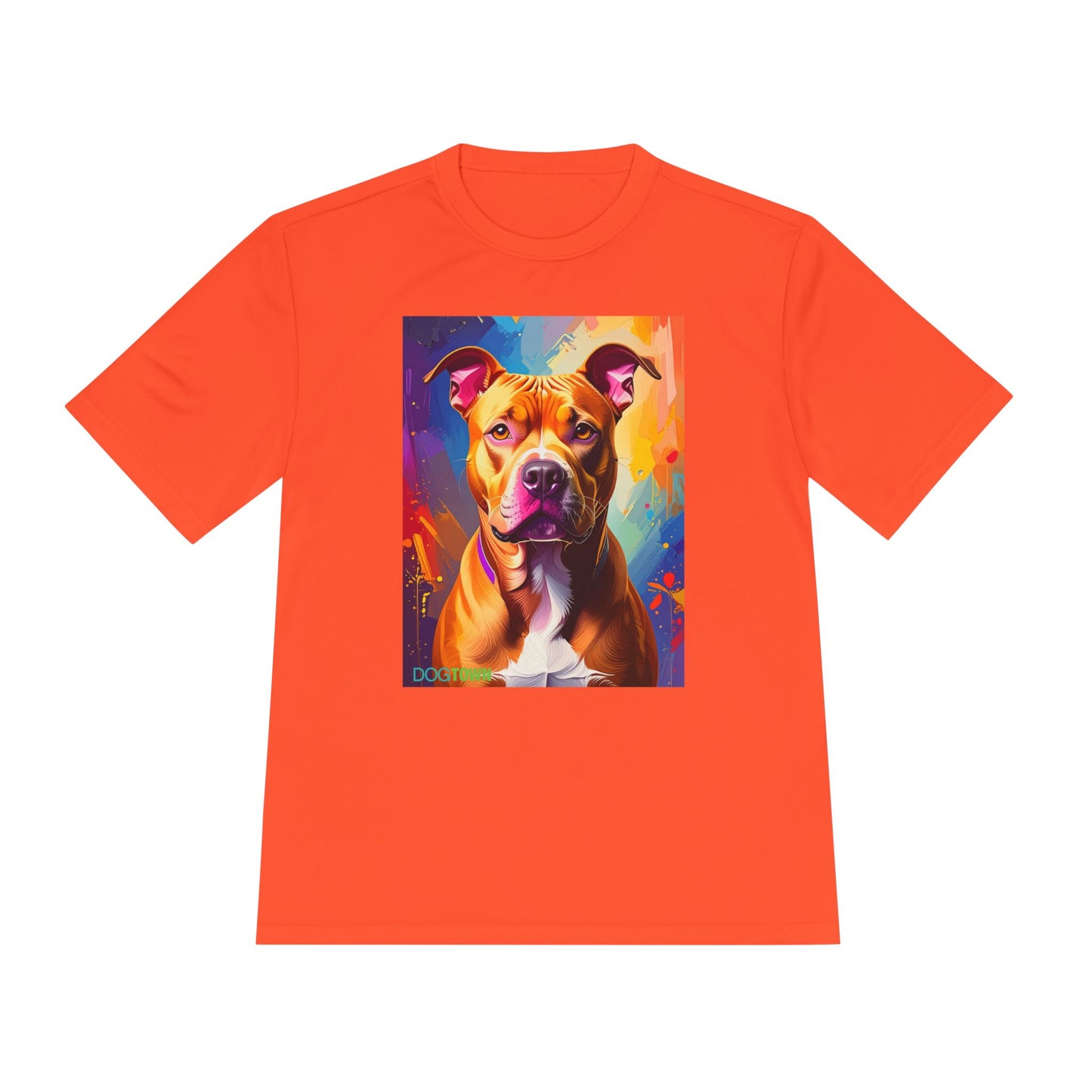 Pup Art Canvas Unisex Moisture Wicking Tee (Pit Bull)