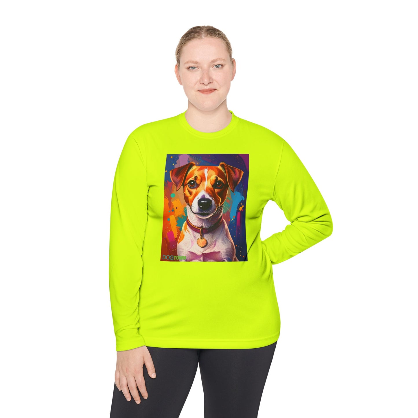 Pup Art Canvas Sport Long Sleeve Tee (Jack Russell Terrier)