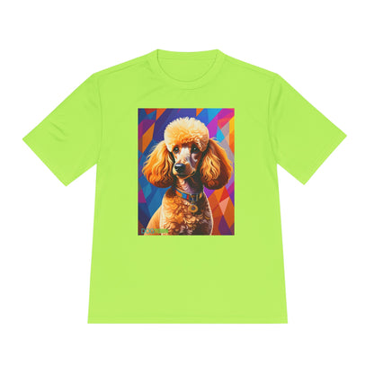 Pup Art Canvas Unisex Moisture Wicking Tee (Mini Poodle)