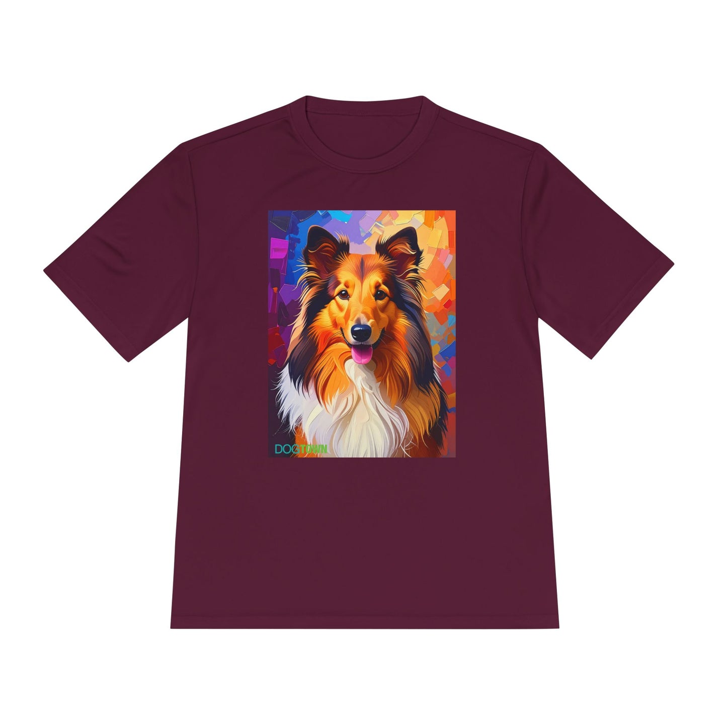 Pup Art Canvas Unisex Moisture Wicking Tee (Shetland Sheepdog (Sheltie))