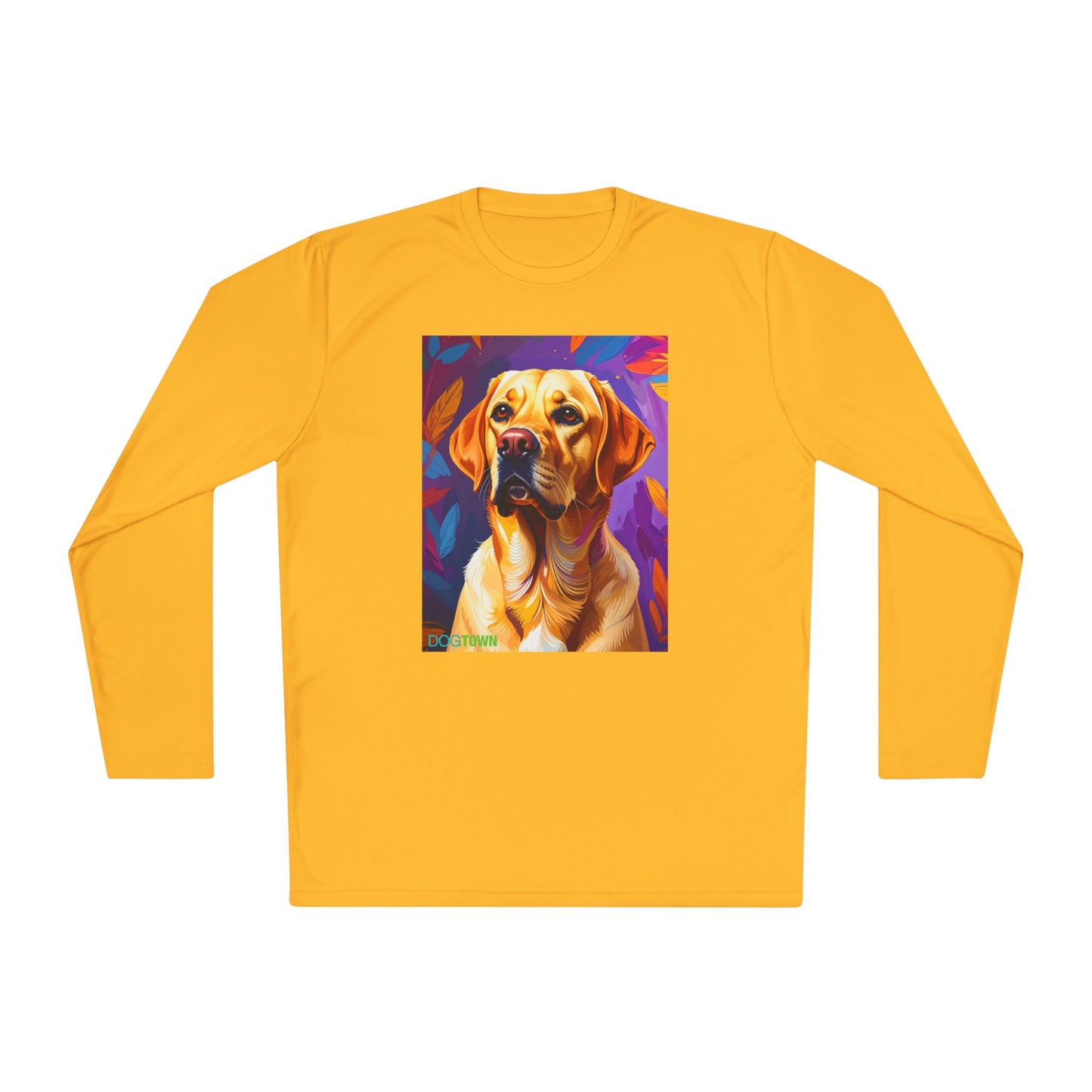 Pup Art Canvas Sport Long Sleeve Tee (Yellow Lab)