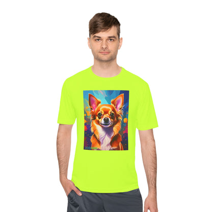 Pup Art Canvas Unisex Moisture Wicking Tee (Chihuahua)