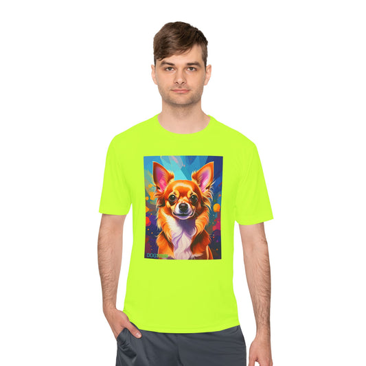 Pup Art Canvas Unisex Moisture Wicking Tee (Chihuahua)