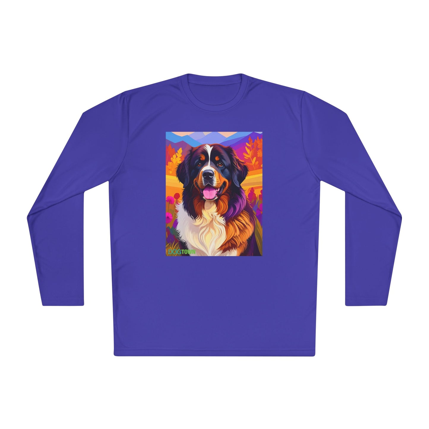 Pup Art Canvas Sport Long Sleeve Tee (Bernese Mountain Dog)