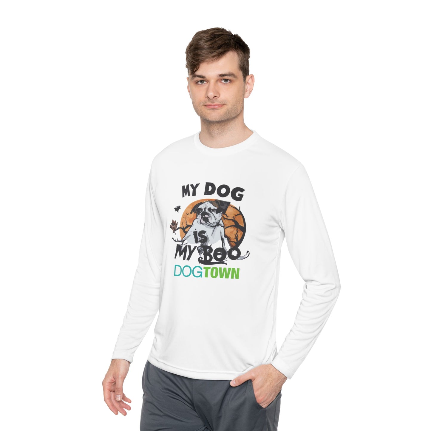 Dogtown "My Dog is my Boo" Halloween Long Sleeved Light Weight Polyester Tee