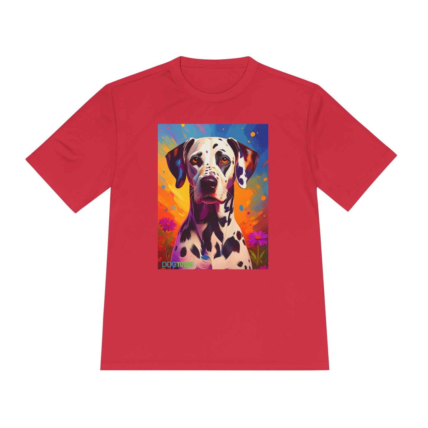 Pup Art Canvas Unisex Moisture Wicking Tee (Dalmation)