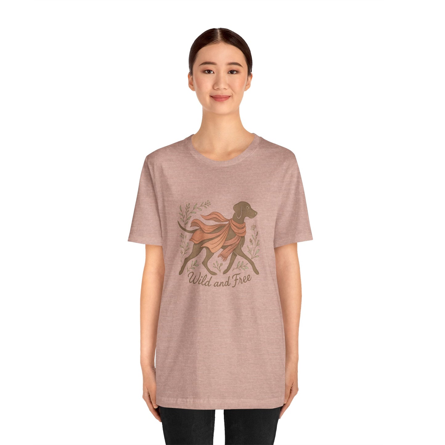 Dogtown Boho Revival "Wild and Free" Unisex Jersey Tee (Weimaraner)
