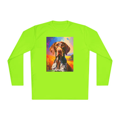Pup Art Canvas Sport Long Sleeve Tee (German Shorthaired Pointer)