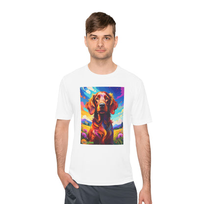 Pup Art Canvas Unisex Moisture Wicking Tee (Irish Setter)