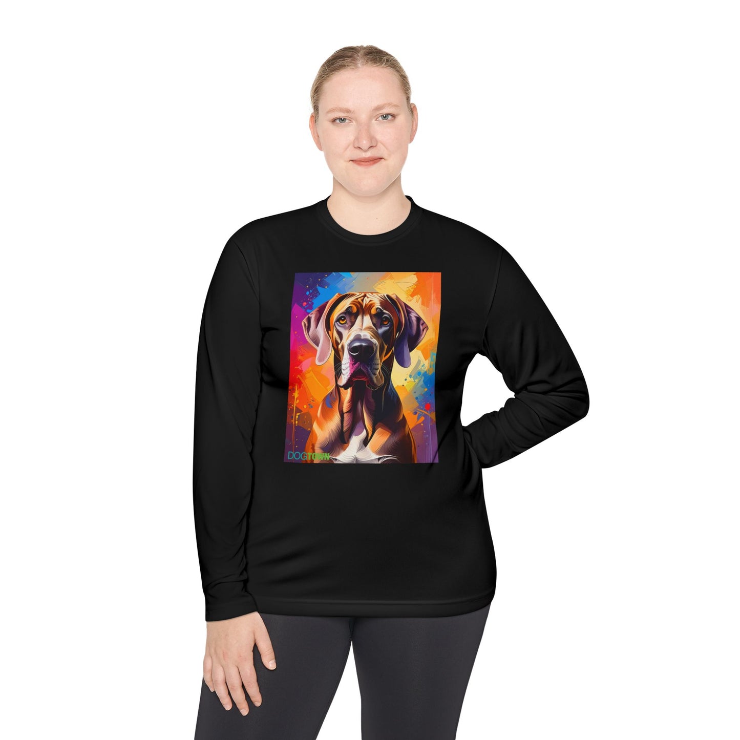 Pup Art Canvas Sport Long Sleeve Tee (Great Dane)