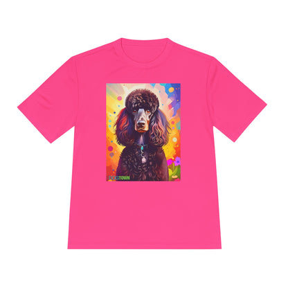 Pup Art Canvas Unisex Moisture Wicking Tee (Poodle Standard)