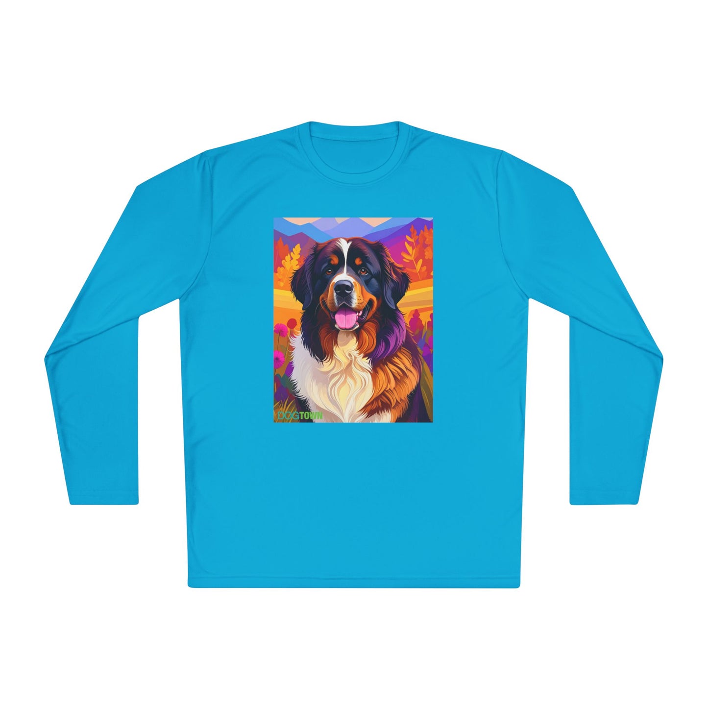 Pup Art Canvas Sport Long Sleeve Tee (Bernese Mountain Dog)