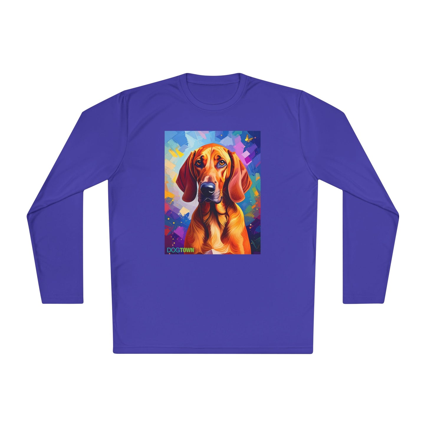Pup Art Canvas Sport Long Sleeve Tee (Redbone Coonhound)
