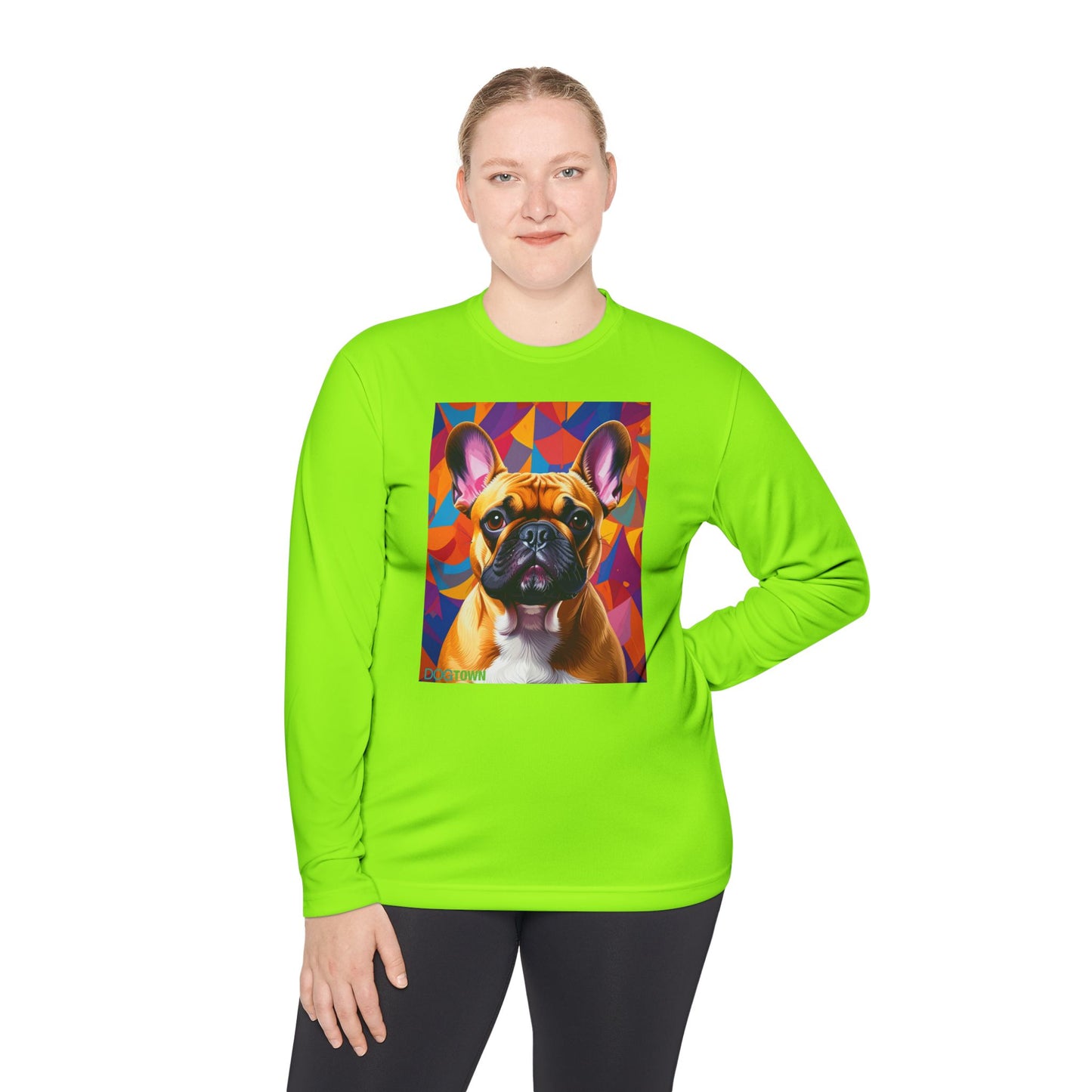 Pup Art Canvas Sport Long Sleeve Tee (French Bulldog)