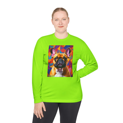 Pup Art Canvas Sport Long Sleeve Tee (French Bulldog)