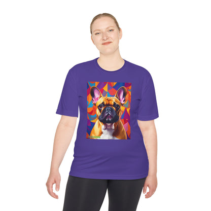 Pup Art Canvas Unisex Moisture Wicking Tee (French Bulldog)
