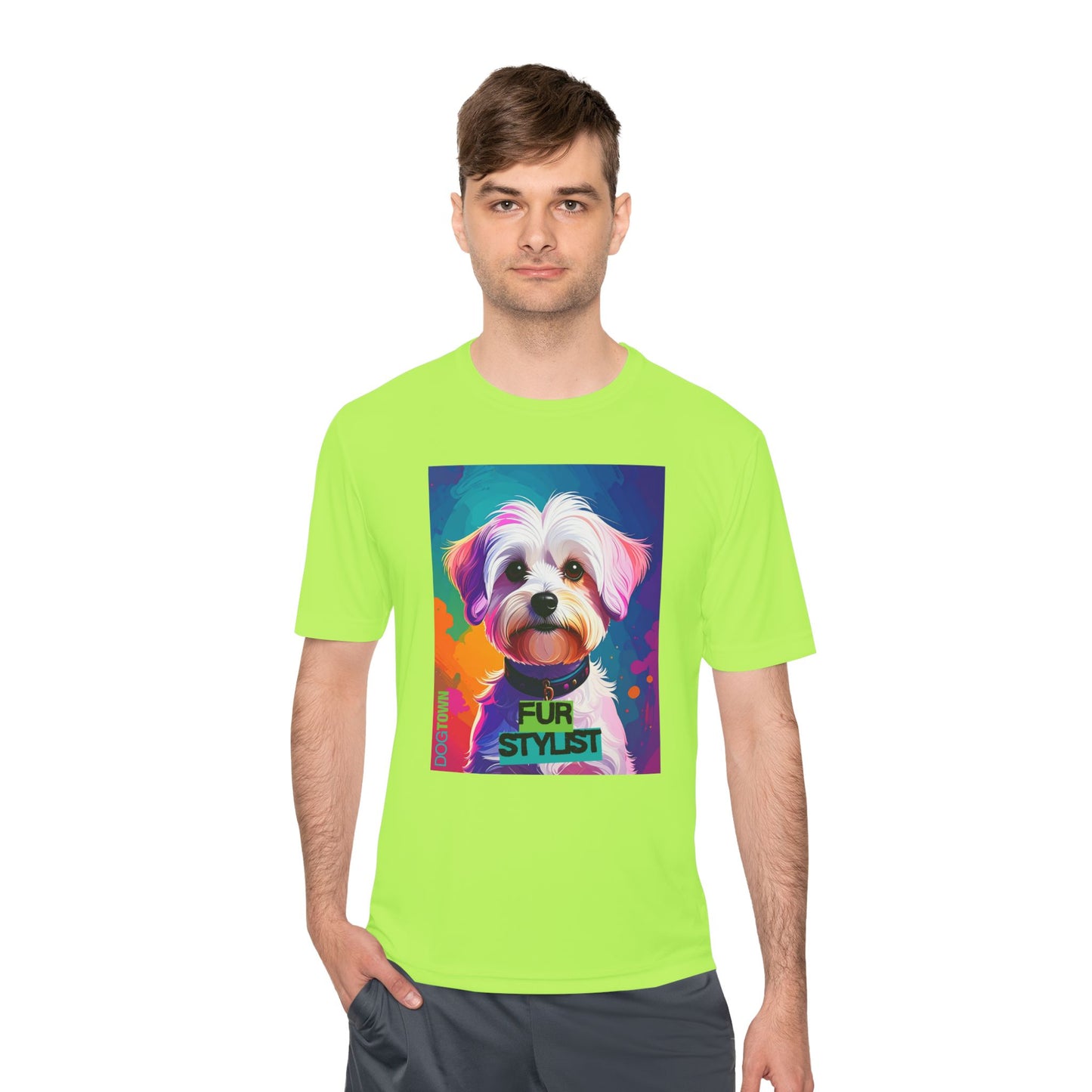 Dogtown Fur Stylist Groomer Shirt (Colorful with Havanese)
