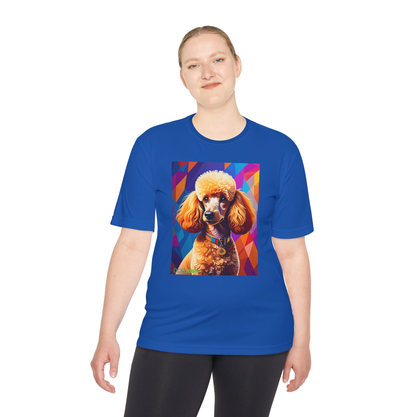 Pup Art Canvas Unisex Moisture Wicking Tee (Mini Poodle)