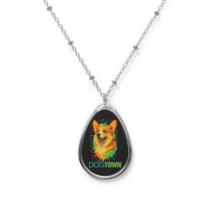 Dogtown Oval Necklace - Corgi