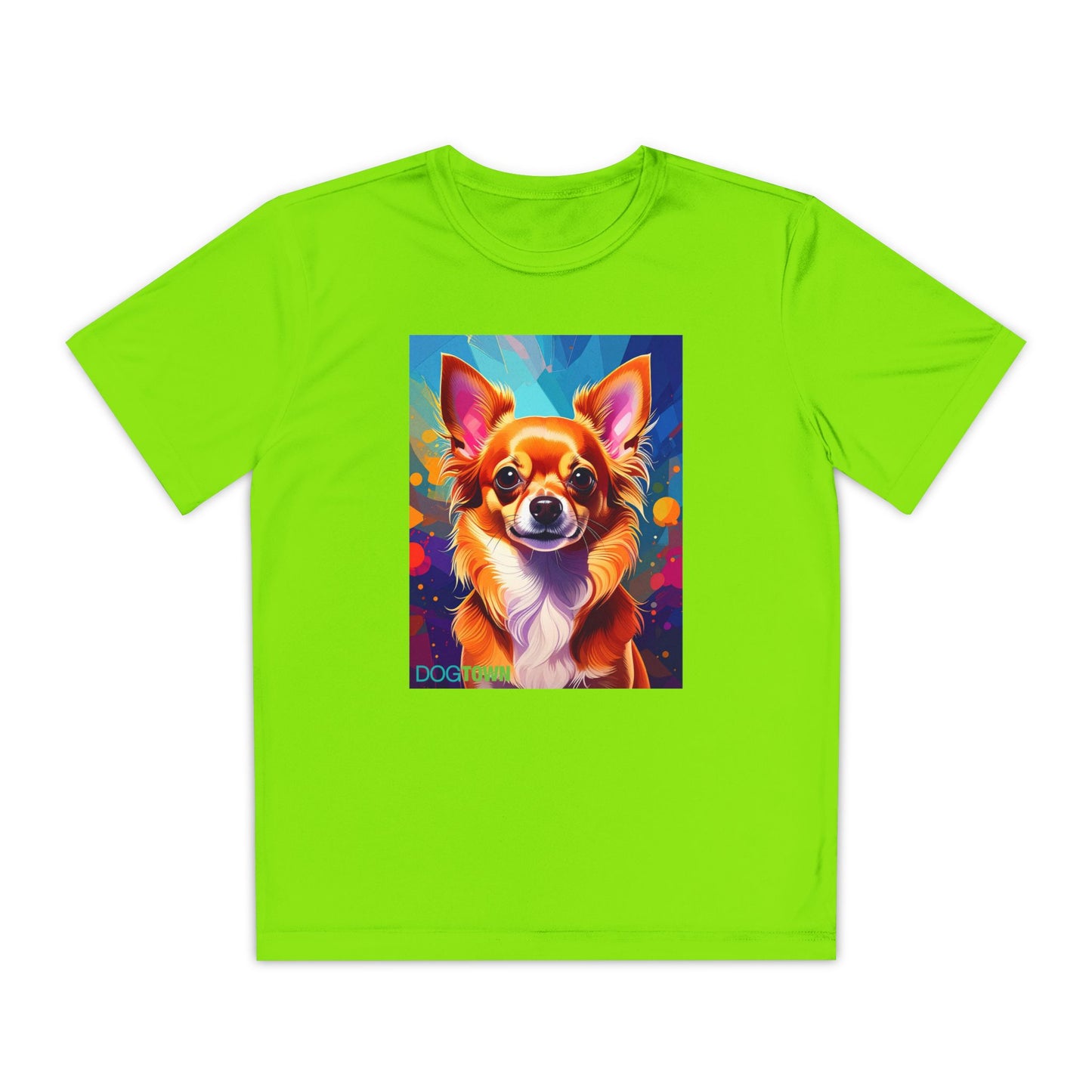 Pup Art Canvas - Kid's Sport Short Sleeve Tee (Chihuauha)