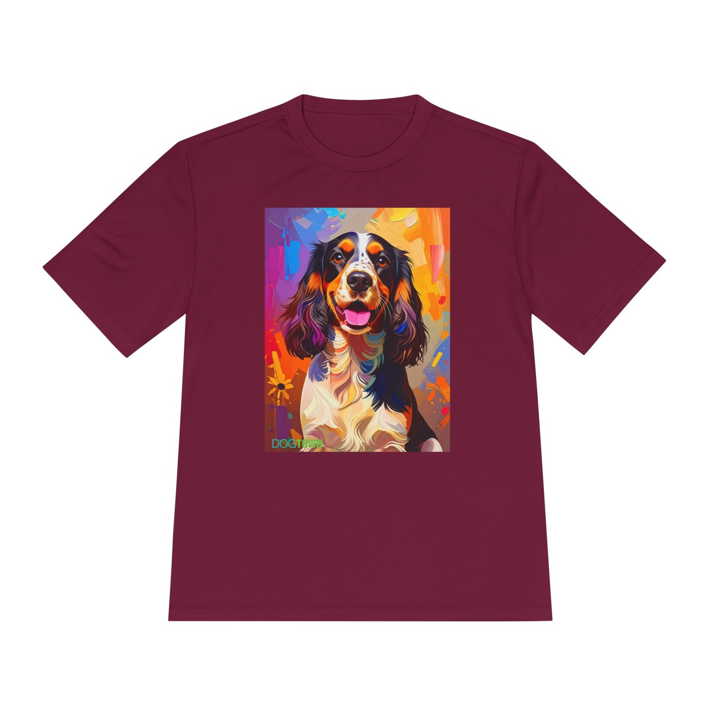 Pup Art Canvas Unisex Moisture Wicking Tee (English Springer Spaniel - 1)