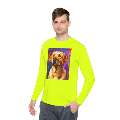 Pup Art Canvas Sport Long Sleeve Tee (Yellow Lab)