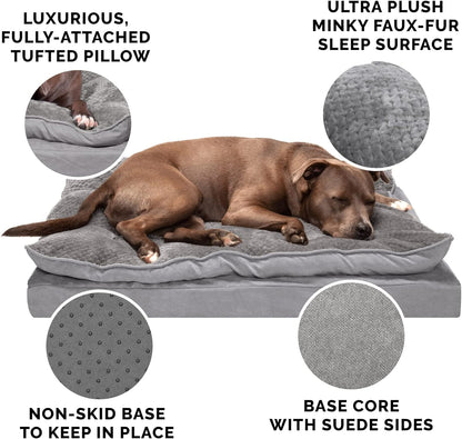 Orthopedic Dog Bed W/ Pillow Cushion Top & Removable Washable Cove (for Dogs up to 35 Lbs)