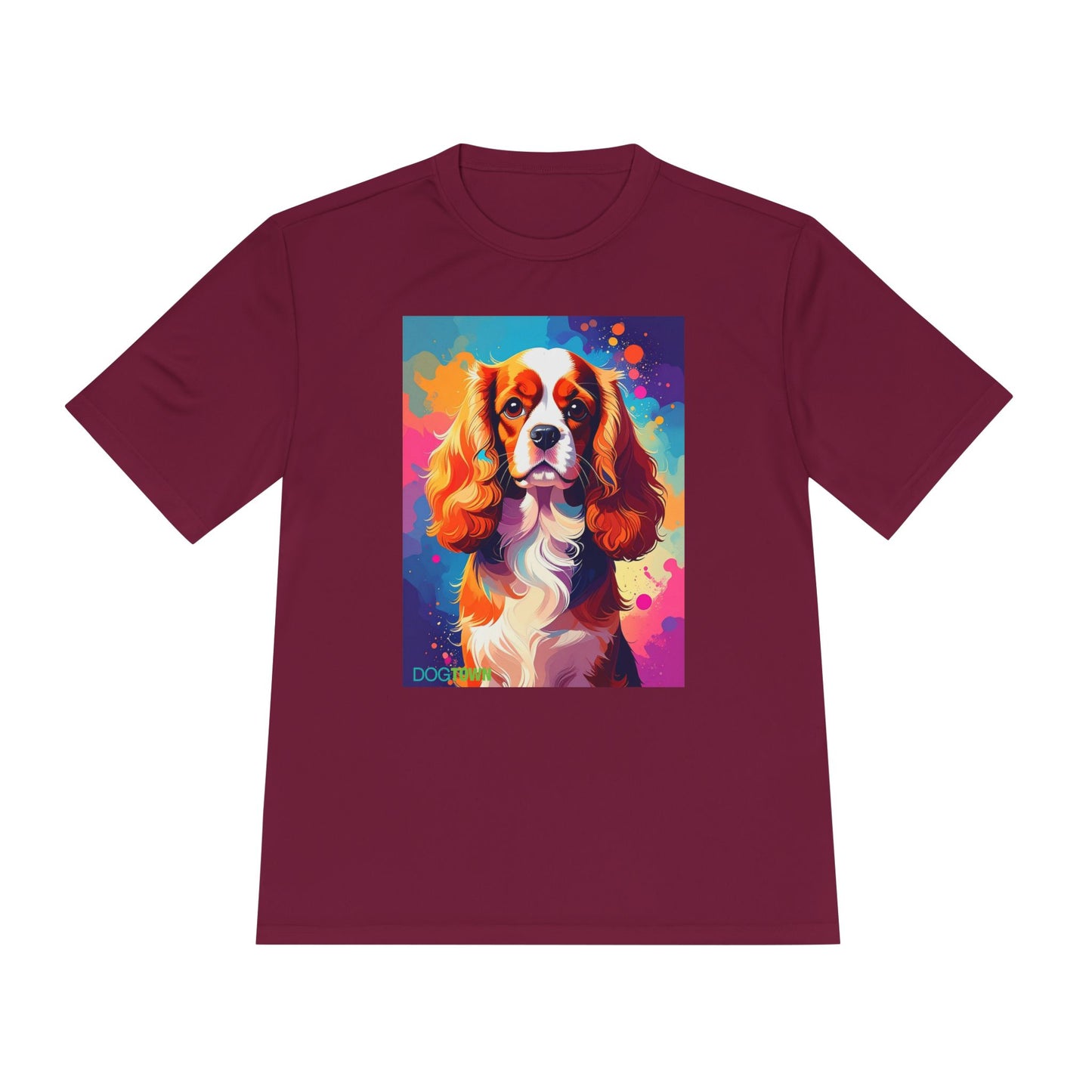 Pup Art Canvas Unisex Moisture Wicking Tee (Cavalier King Charles Spaniel)