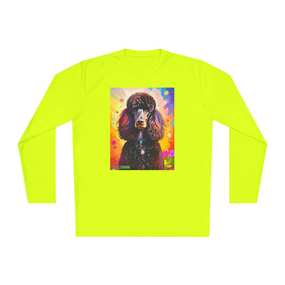 Pup Art Canvas Sport Long Sleeve Tee (Poodle Standard)