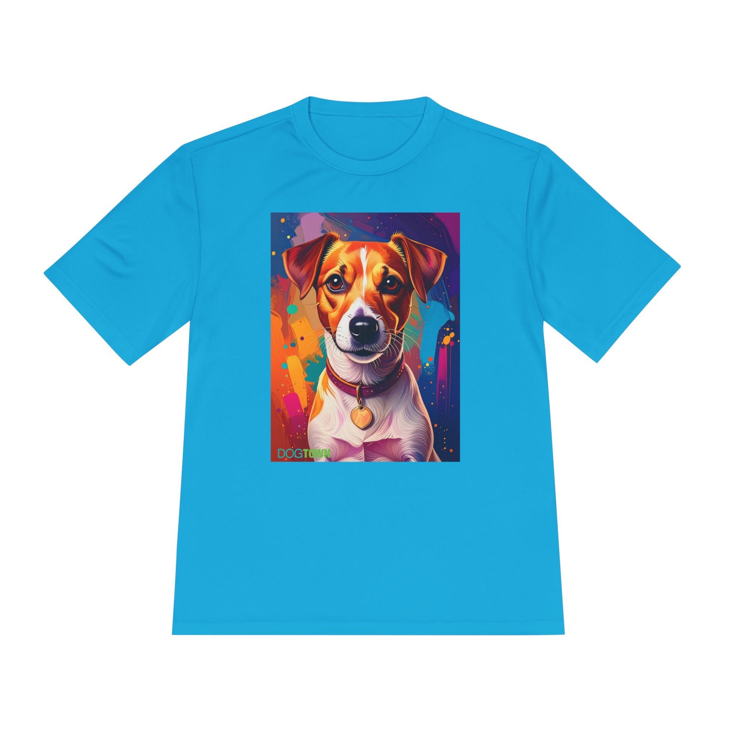 Pup Art Canvas Unisex Moisture Wicking Tee (Jack Russell Terrier)