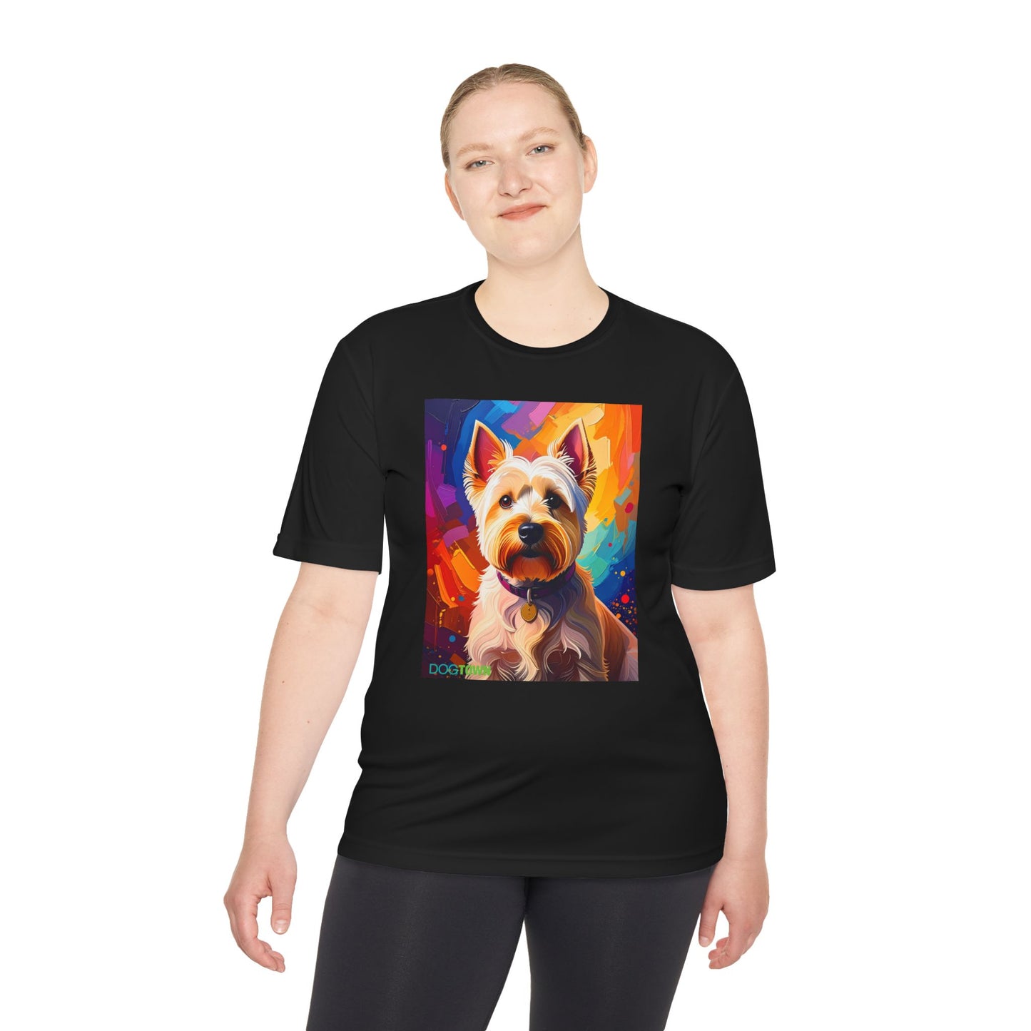 Pup Art Canvas Unisex Moisture Wicking Tee (West Highland White Terrier (Westie))