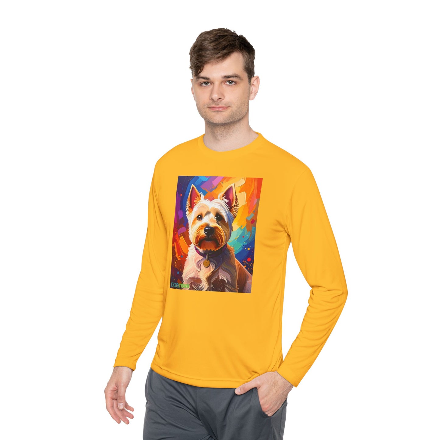 Pup Art Canvas Sport Long Sleeve Tee (West Highland White Terrier (Westie))