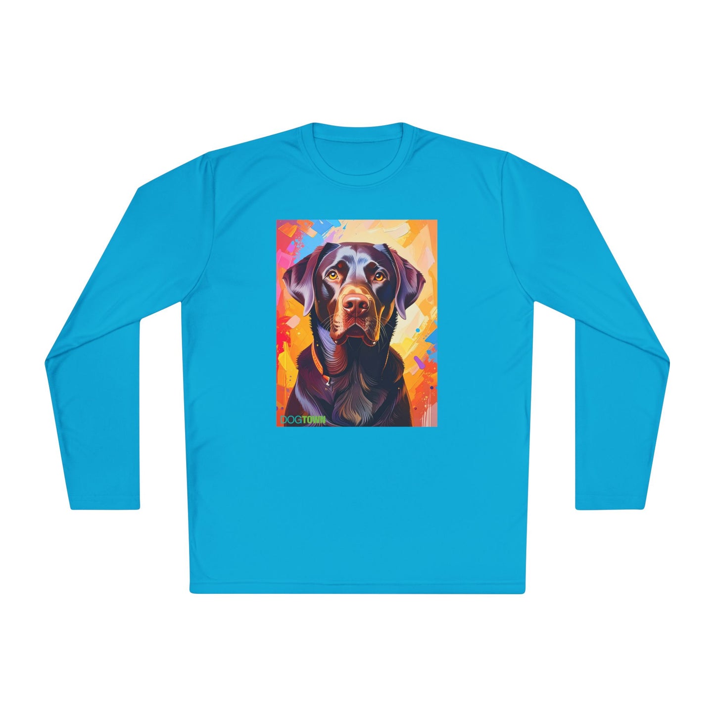 Pup Art Canvas Sport Long Sleeve Tee (Chocolate Lab)