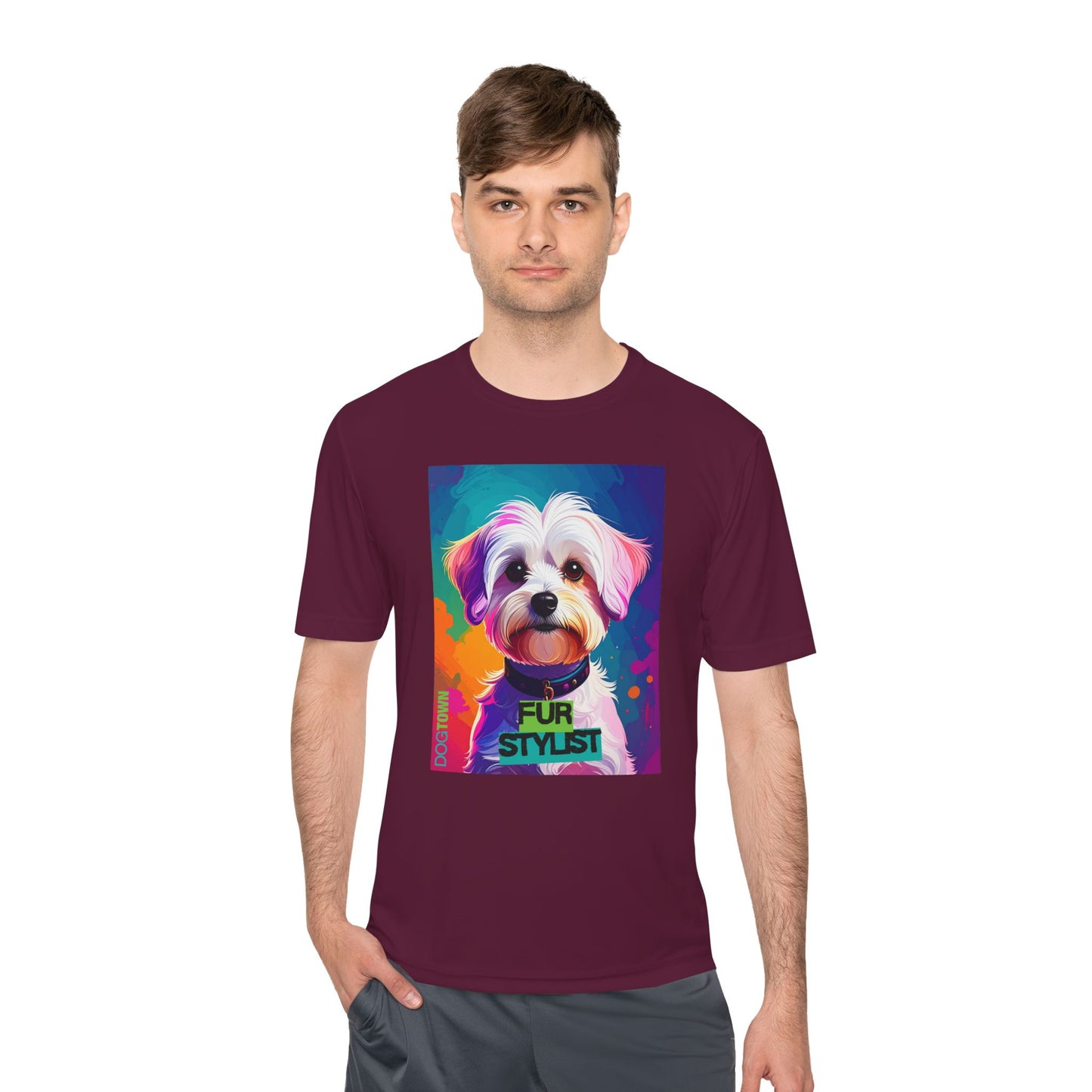 Dogtown Fur Stylist Groomer Shirt (Colorful with Havanese)