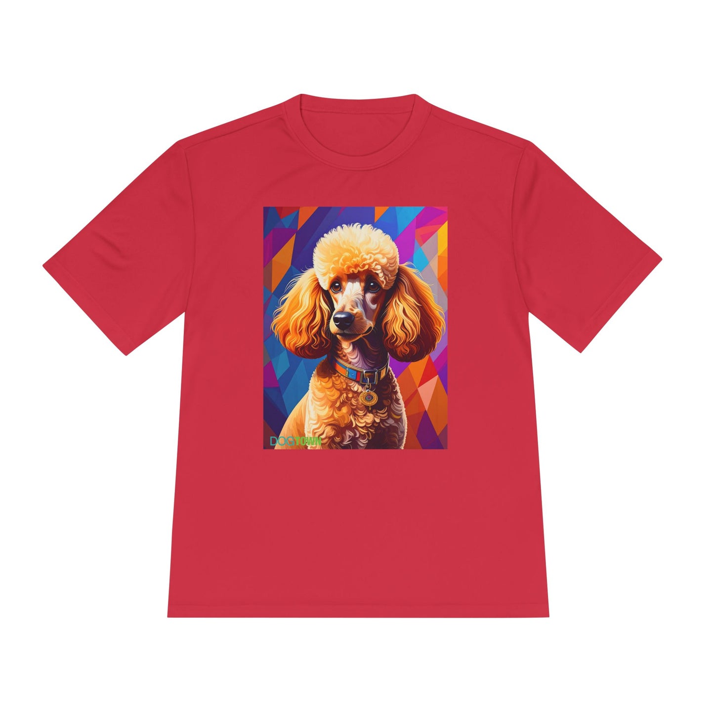 Pup Art Canvas Unisex Moisture Wicking Tee (Mini Poodle)