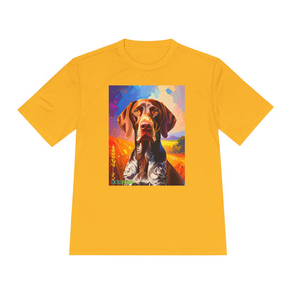 Pup Art Canvas Unisex Moisture Wicking Tee (German Shorthaired Pointer)