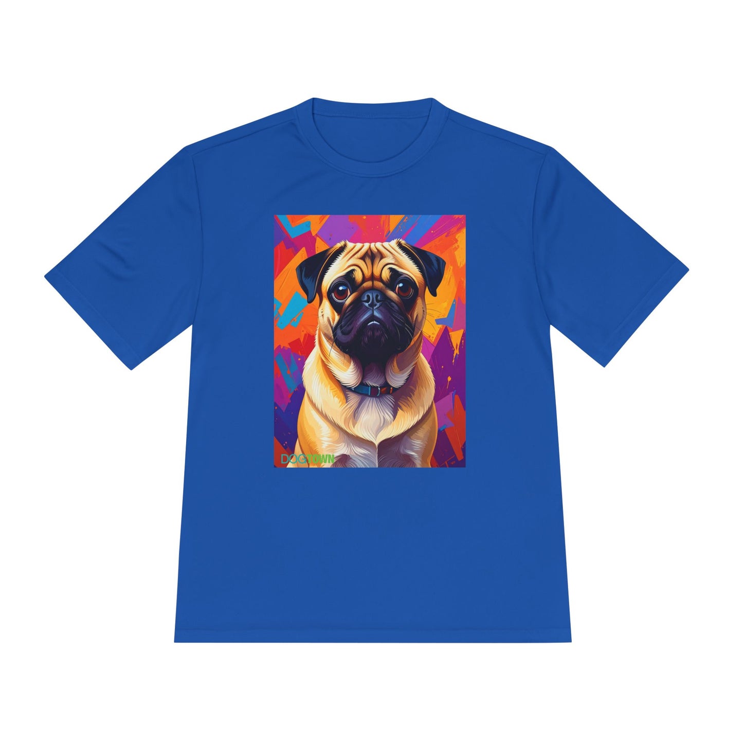 Pup Art Canvas Unisex Moisture Wicking Tee (Pug)