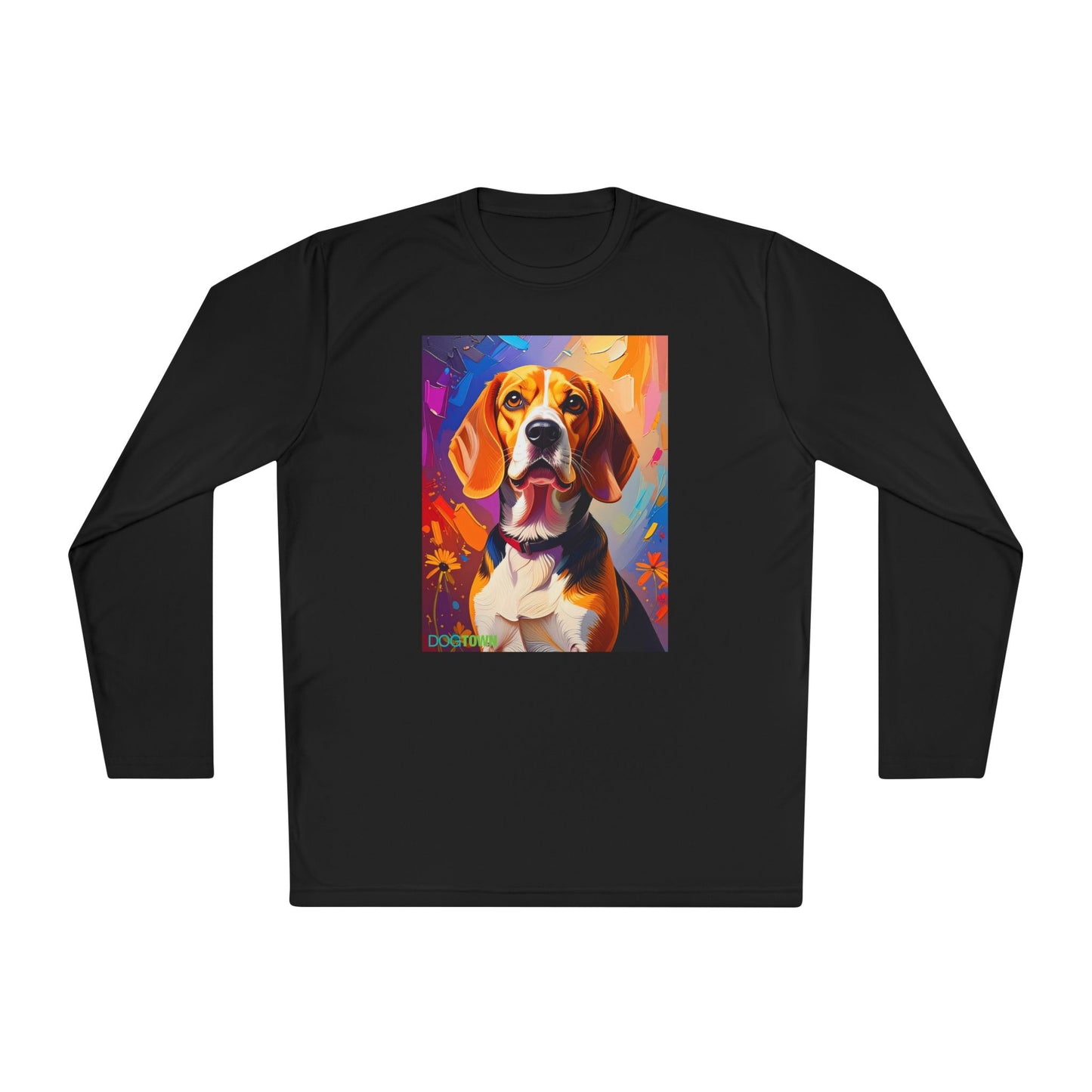 Pup Art Canvas Sport Long Sleeve Tee (Beagle)