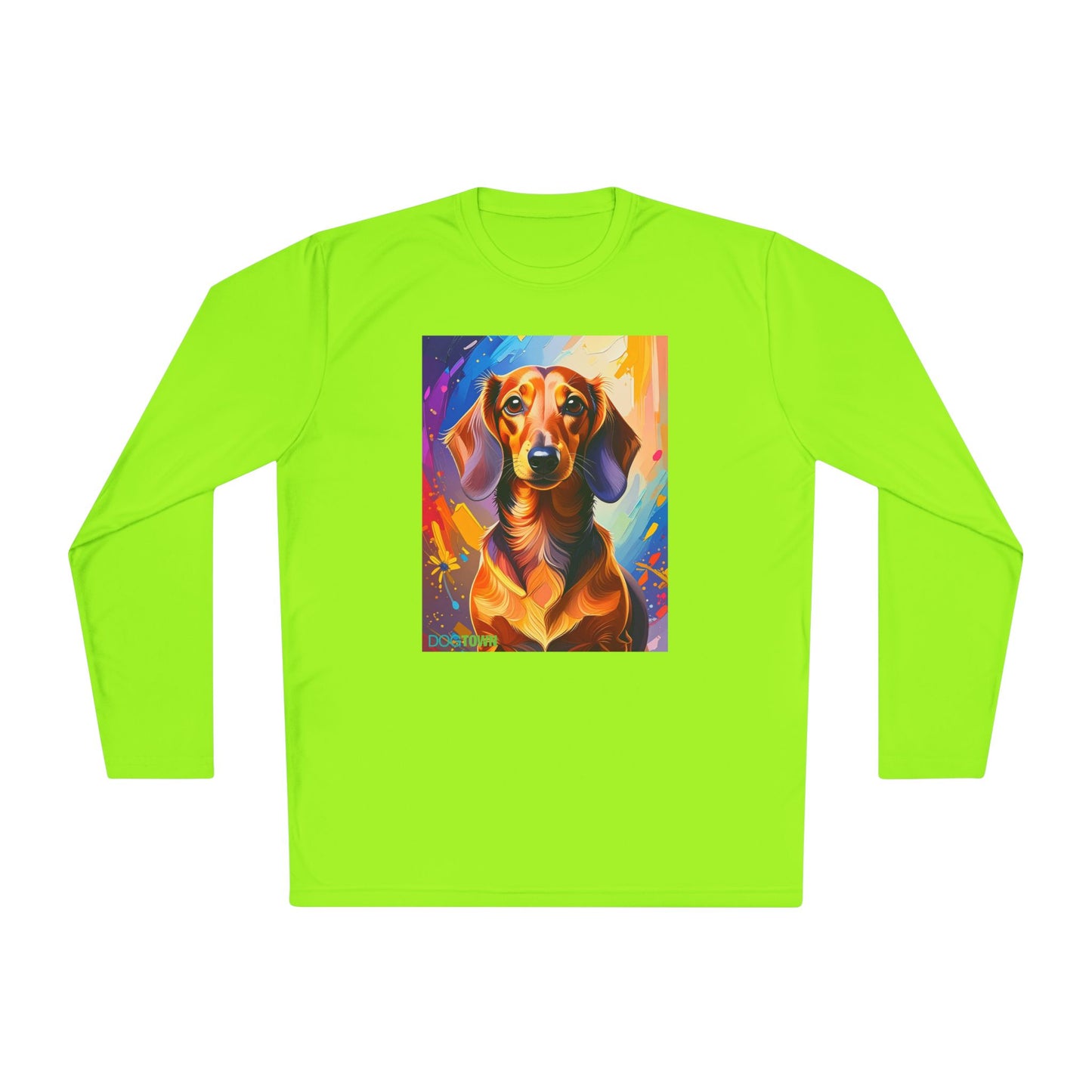 Pup Art Canvas Sport Long Sleeve Tee (Dachshund)
