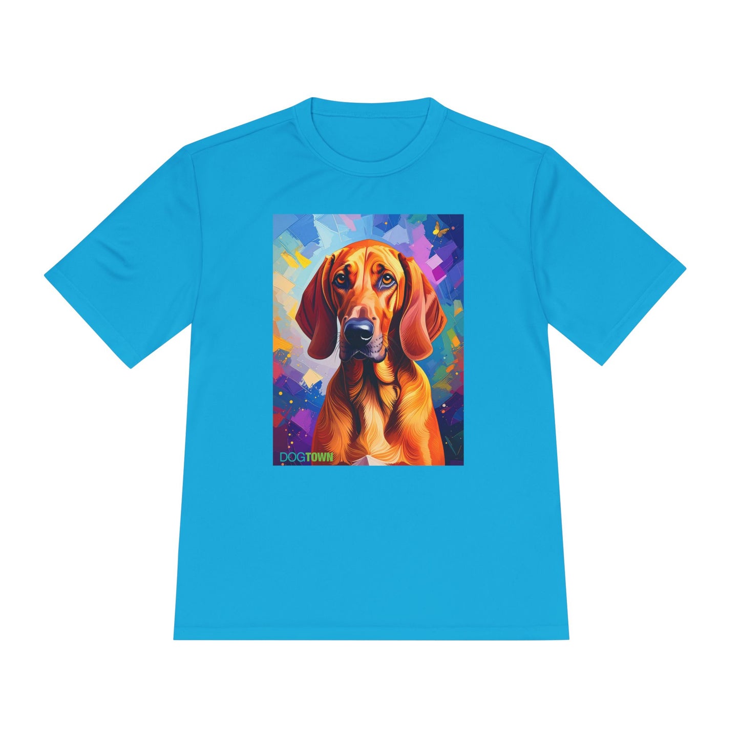 Pup Art Canvas Unisex Moisture Wicking Tee (Redbone Coonhound)