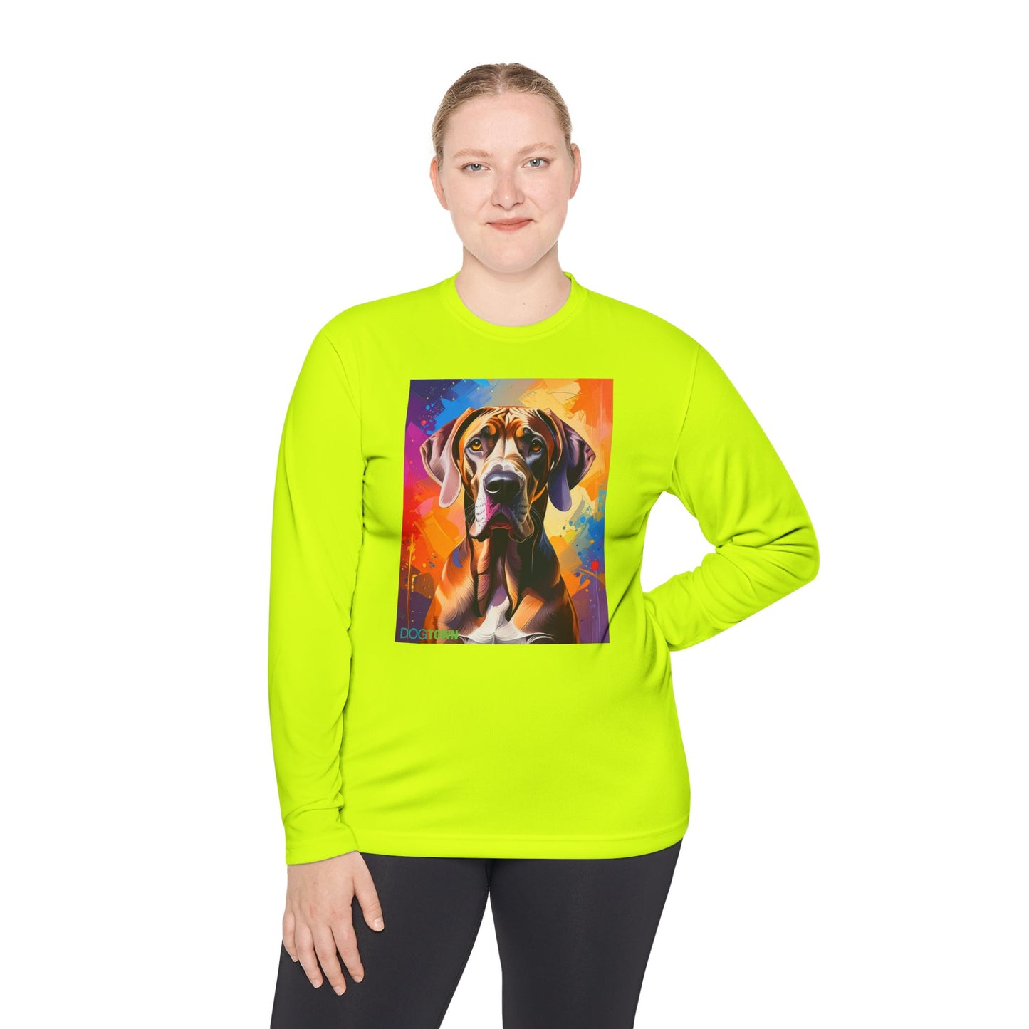 Pup Art Canvas Sport Long Sleeve Tee (Great Dane)