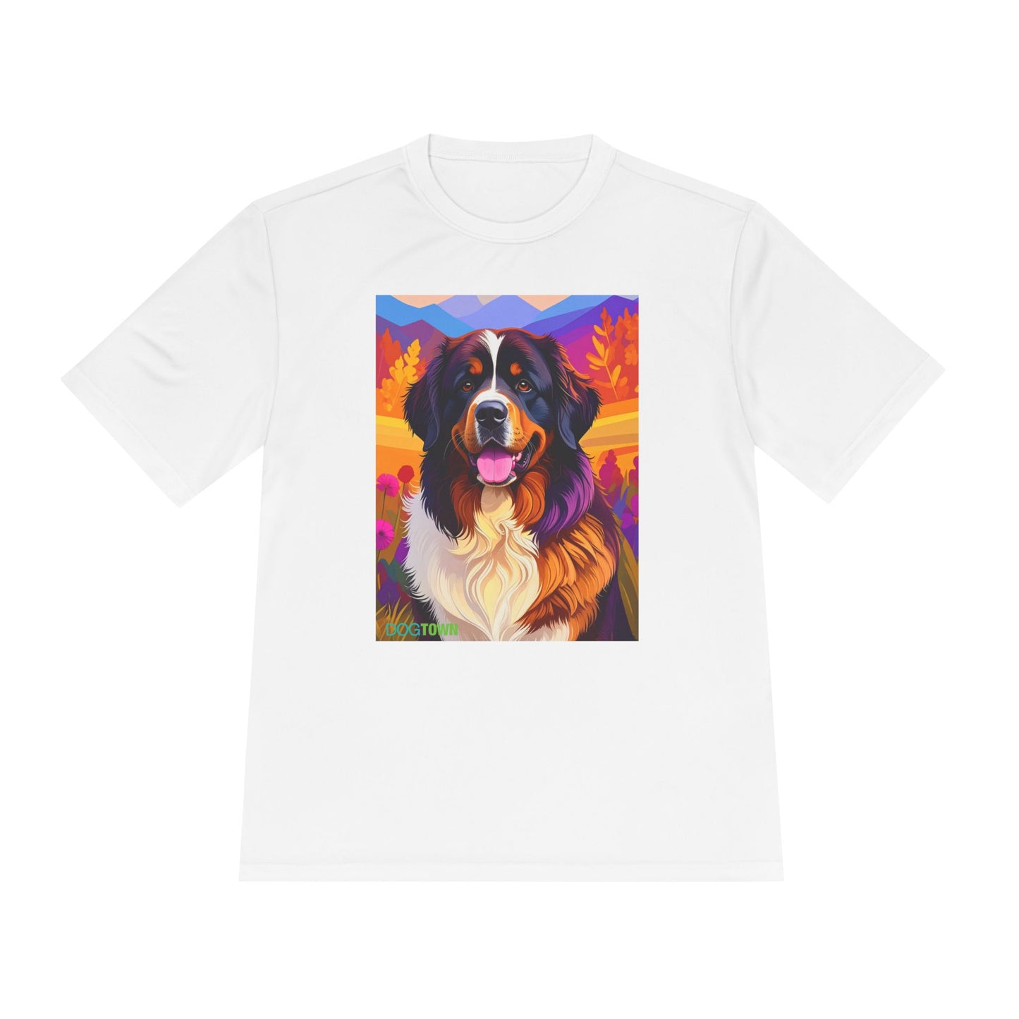 Pup Art Canvas Unisex Moisture Wicking Tee (Bernese Mountain Dog)