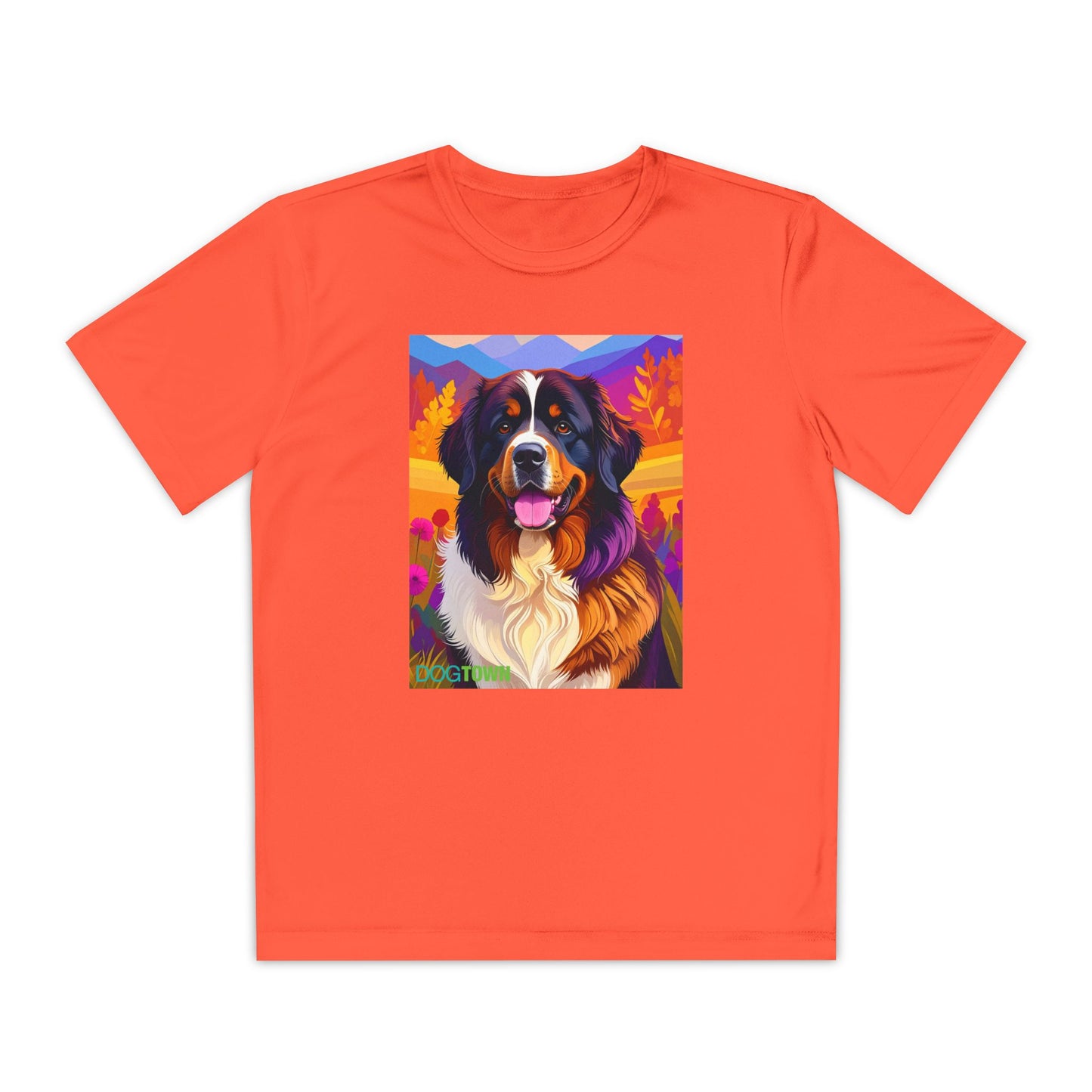 Pup Art Canvas - Kid's Sport Short Sleeve Tee (Bernese Mountain Dog)