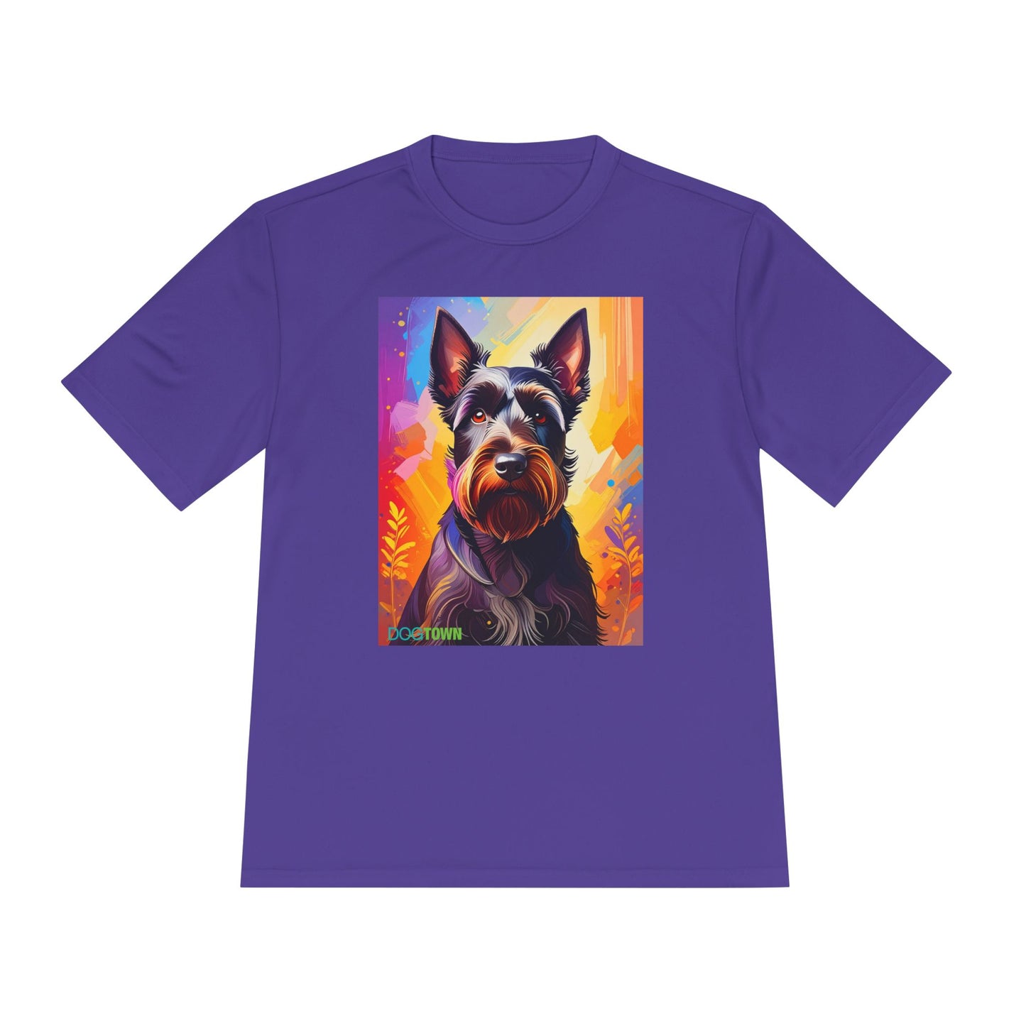 Pup Art Canvas Unisex Moisture Wicking Tee (Scottish Terrier)