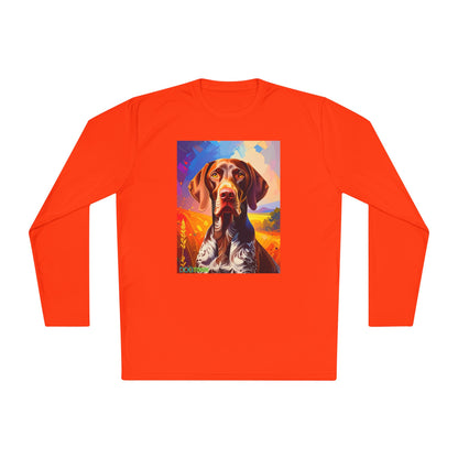 Pup Art Canvas Sport Long Sleeve Tee (German Shorthaired Pointer)