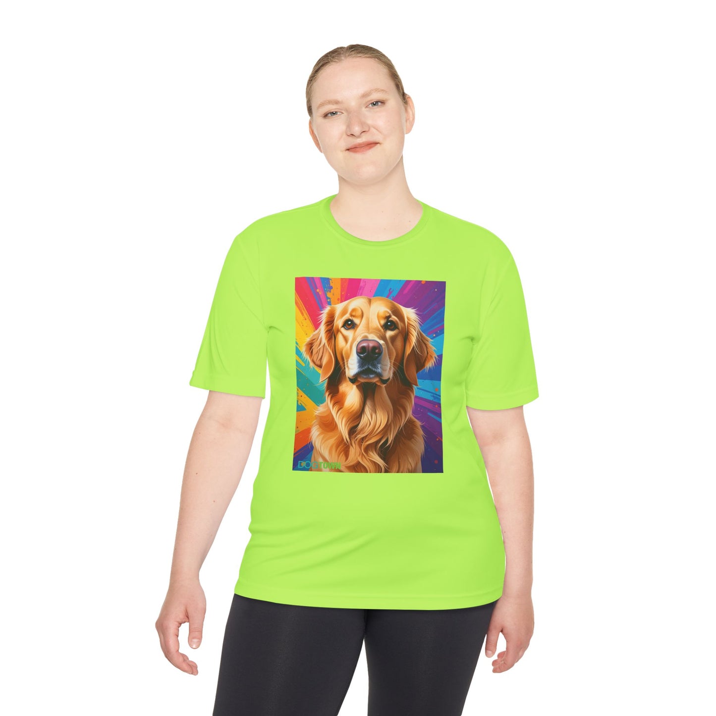 Pup Art Canvas Unisex Moisture Wicking Tee (Golden Retriever)