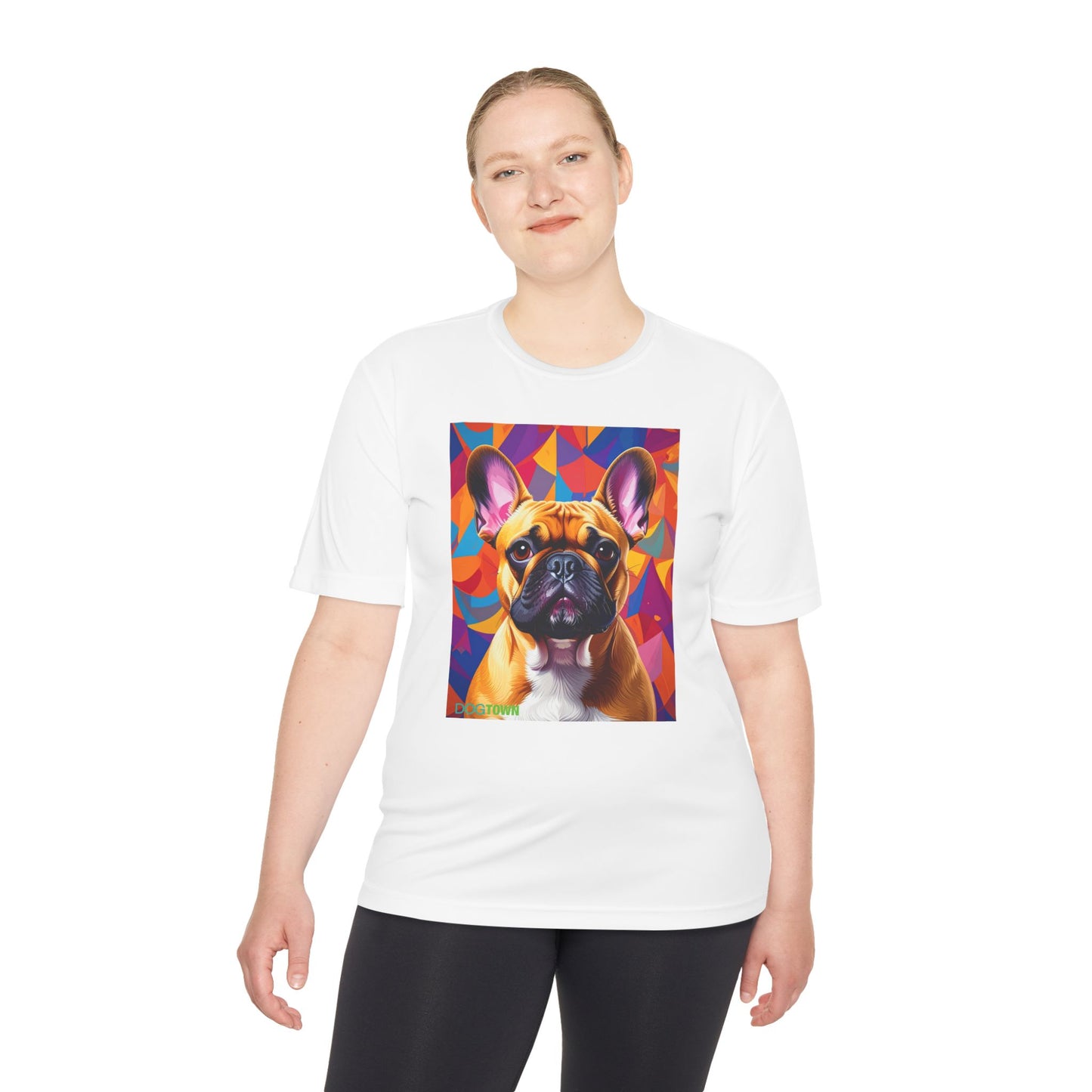 Pup Art Canvas Unisex Moisture Wicking Tee (French Bulldog)