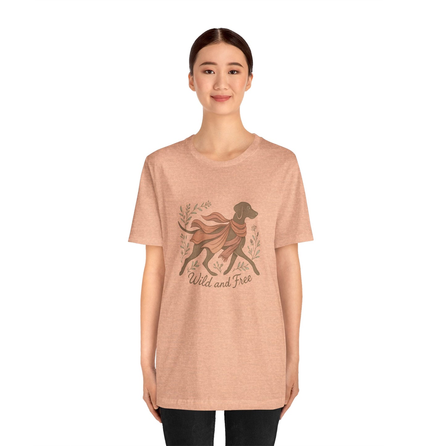 Dogtown Boho Revival "Wild and Free" Unisex Jersey Tee (Weimaraner)
