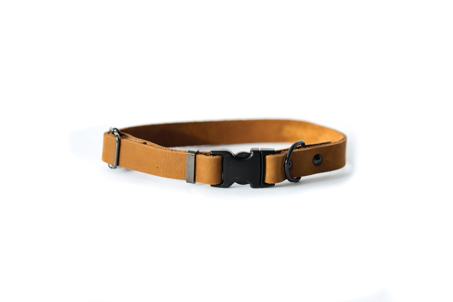 Sport Style Earth Brown Leather Dog Collar