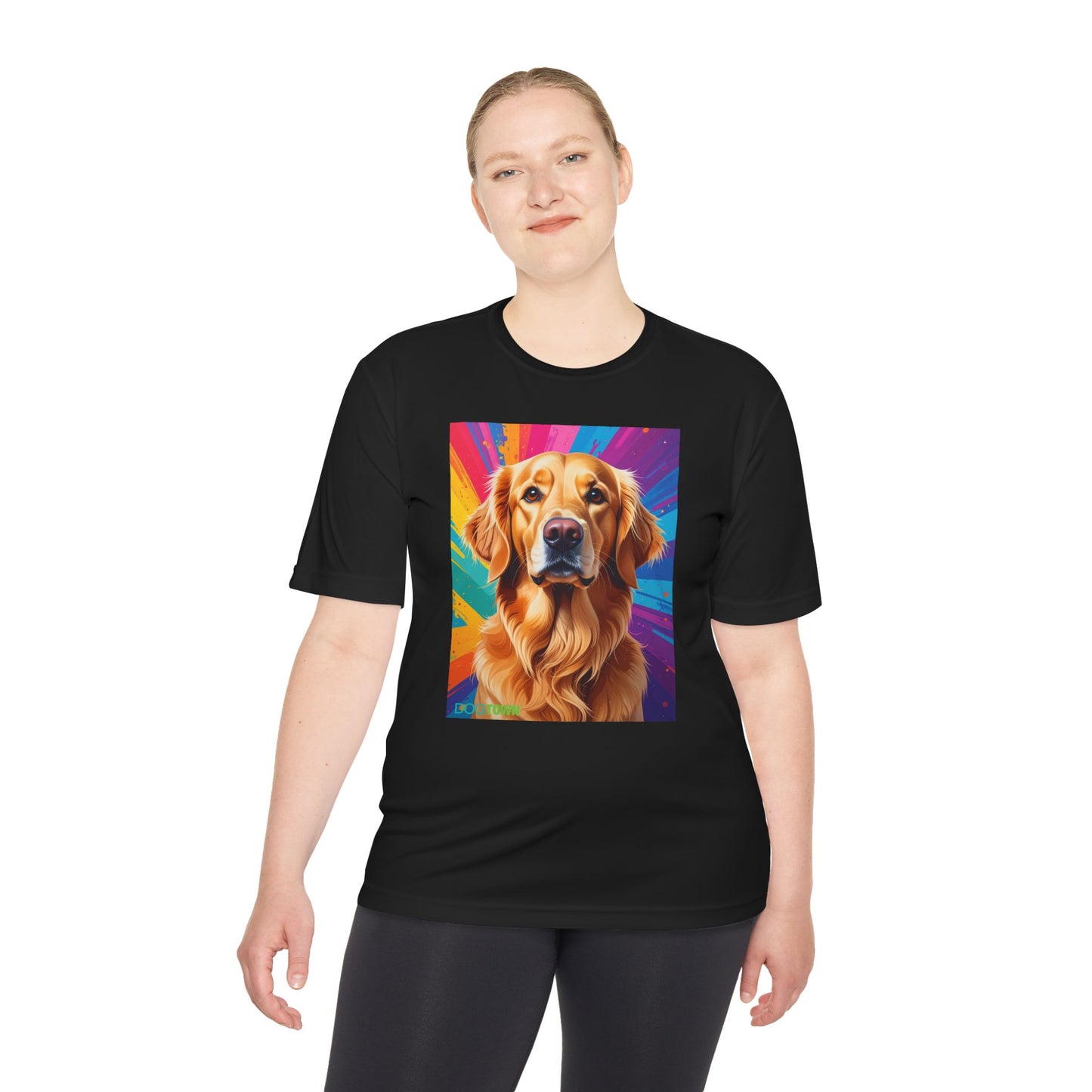 Pup Art Canvas Unisex Moisture Wicking Tee (Golden Retriever)